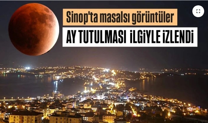 Ay’ın kırmızı dansı Sinop semalarını süsledi